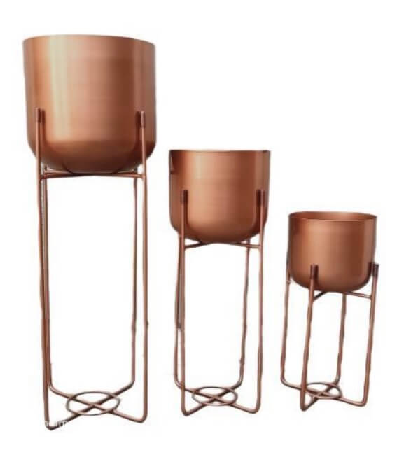 Copper pot with copper stand set of 3 (HSN Code 7323) - VandituHub