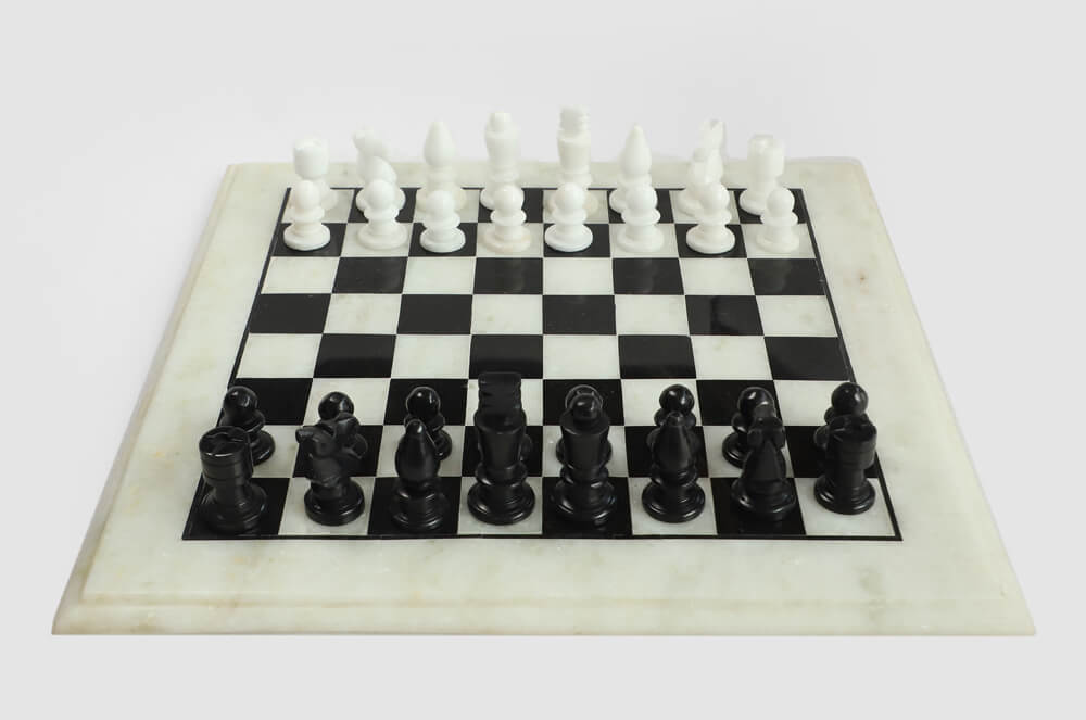 Marble Chess board White (HSN Code 6802) VandituHub