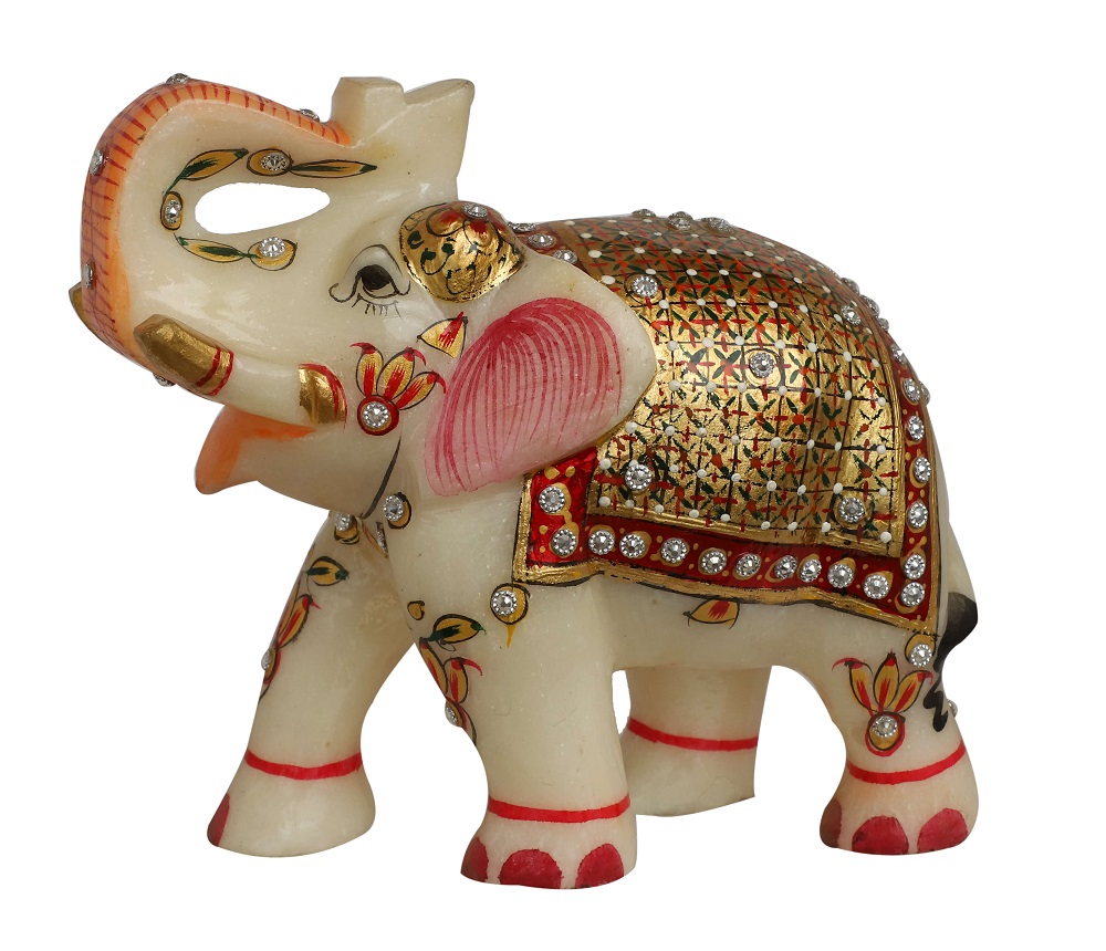 VandituHub Meenakari Decorative Elephant Statue (HSN Code 6802) - VandituHub