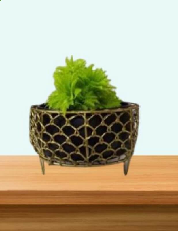 Handi pot with Golden stand (HSN Code 7323) VandituHub