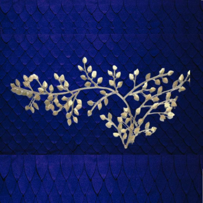Golden leaf branch Metal Wall Hanging Art (HSN Code 7326) - VandituHub